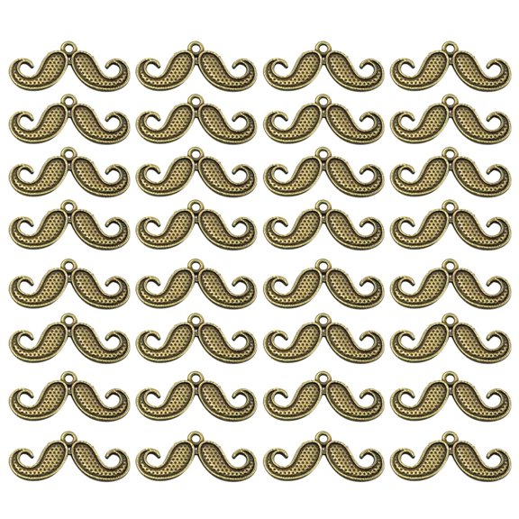 LEORX 50Pcs Light Brown Alloy Jewelry Making Pendant Charms for Keychain Scrapbooking and Bracelets