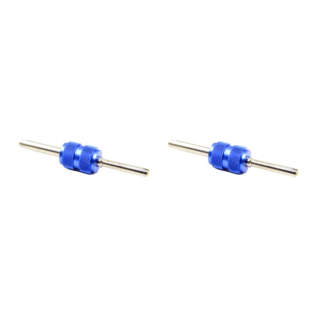 Kenally Instalador de núcleo de vástago de válvula de neumático de coche, destornillador de doble vía, llave de neumáticos, accesorios de azul 2piezas