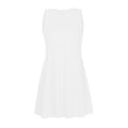 thumbnail image 5 of Staron Robes pour Femmes en Liquidation à Moins de 10$ Robe Mini Sans Manches Col Rond Ligne A Ample Printemps Été Robe de Plage Unie avec Poches Blanc m, 5 of 5