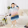thumbnail image 6 of FORMRS Wearable Blanket Hoodie with Sleeves for Kids Cozy Flannel Sweatshirt, Abstract Painting, 6 of 7