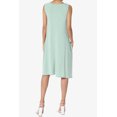thumbnail image 2 of TheMoogan Women's Basic Sleeveless Crew Neck Knee Length A-Line Jersey Pocket Swing Dress, 2 of 6