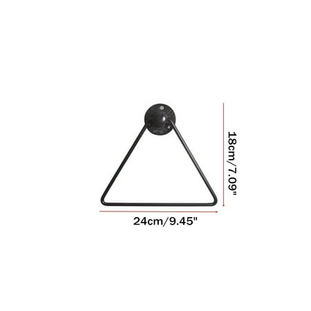 Modern Wall Mounted Triangle Metal Bathroom Kitchen Hand Towel Bar Rack Black Walmart Canada