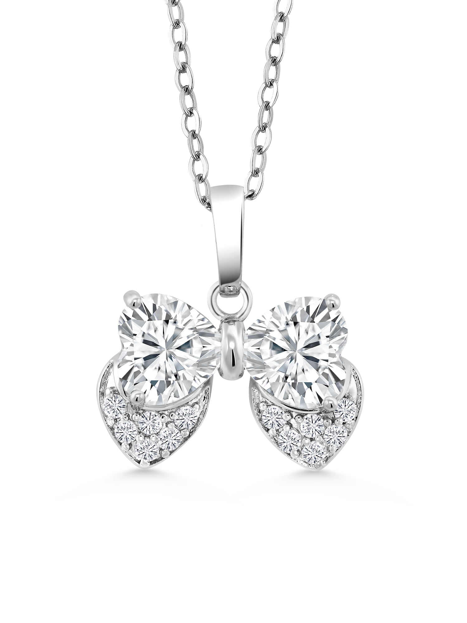 Jewel Tie 925 Sterling Silver & 10k Heart I LOVE YOU Locket Necklace Chain 1mm