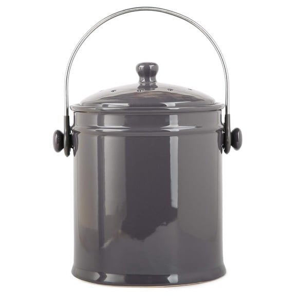 40629 Ceramic Compost Bin, Charcoal