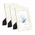 thumbnail image 3 of Kaiwin 100% Solid Wood White 5X7 Picture Frame 3 Pack - Display Picture 4X6 With Mat Hd Glass Inside Rustic Wooden Photo Frames For Table Top And Wall Mounting, 3 of 4