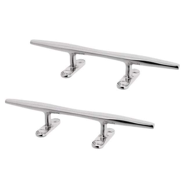 2x 4 '' Base abierta de amarre de cuerda de línea de cubierta de muelle de yate Baoblaze Garita de barco de acero inoxidable