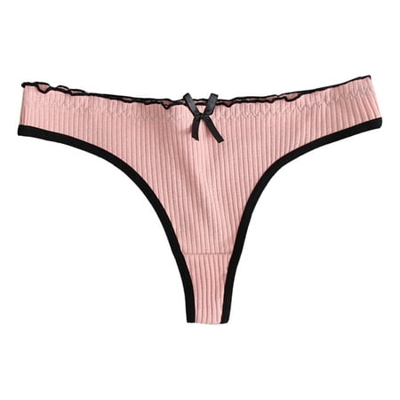 Thongs for Women plus Size plus Size Panties for Women Custom Low Waist Striped Tangas No Show Bikini Custom Thongs Women Underwear Panties Thong