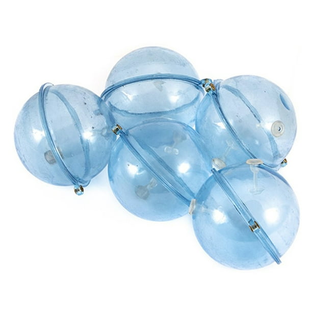 Pack of 5 Fishing Buoyancy Water Plastic Ball Sea Round Adjustable Buoy  Bubble Outdoor Seawater Freshwater Tackle Accessories 47mm 