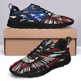 thumbnail image 4 of Baseball American Flag Shoes for Men Women Running Shoes Lightweight Walking Sneakers Mesh Athletic Sport Shoes Black Size 4.5, 4 of 5
