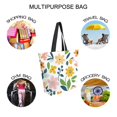 thumbnail image 7 of FORMRS Womens Canvas Tote Bag with Zipper Inner Pocket Shoulder Handbag, Retro Yellow Floral, 7 of 7