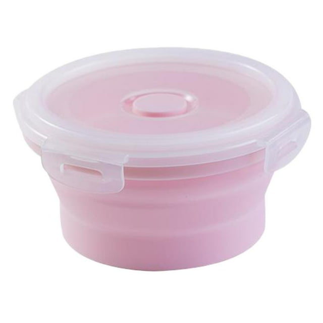 Recipientes de almacenamiento de alimentos perfecl Fiambrera de silicona Bento 350ML rosa