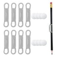 thumbnail image 1 of Juego de 8 soportes magnéticos para bolígrafos Uxcell, soporte magnético de silicona para refrigerador, pizarra blanca, escritorio, portapapeles, gris, 1 of 6
