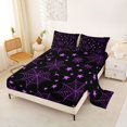 thumbnail image 2 of Manfei Gothic Spider Web Print Bed Sheets,Moon Halloween Full Size Sheets,4-Piece,1 Flat Sheet,1 Fitted Sheet and 2 Pillowcases, 2 of 6