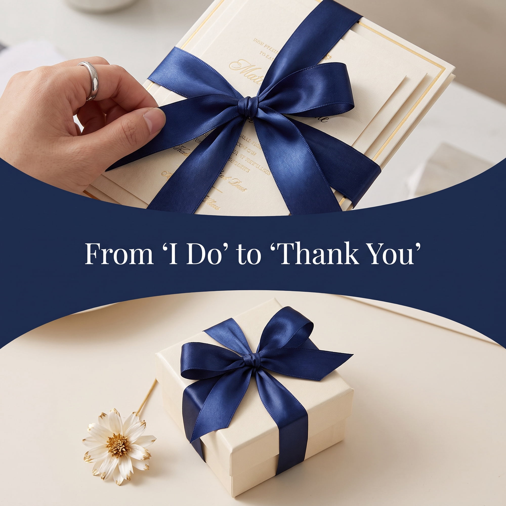 Unique Bargains Elegant Satin Ribbon for Gift Wrapping and Decoration Purposes Dark Blue