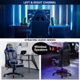 thumbnail image 5 of GTPLAYER Gaming Chair, Home Office, with Bluetooth Speakers, Adjustable Arms, PU Leather, Blue, 5 of 6