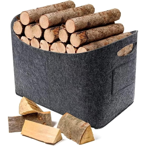 Log Bag, Tote Carrying Firewood Storage Felt Wood Bags,Firewood Carrier Heavy Duty for Fireplace