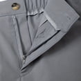 thumbnail image 6 of Men's Leisure Straight Leg Zipper Jogging Trousers, Casual Running Pants for Gym, Outdoor and Street Style,Gray,M, 6 of 6
