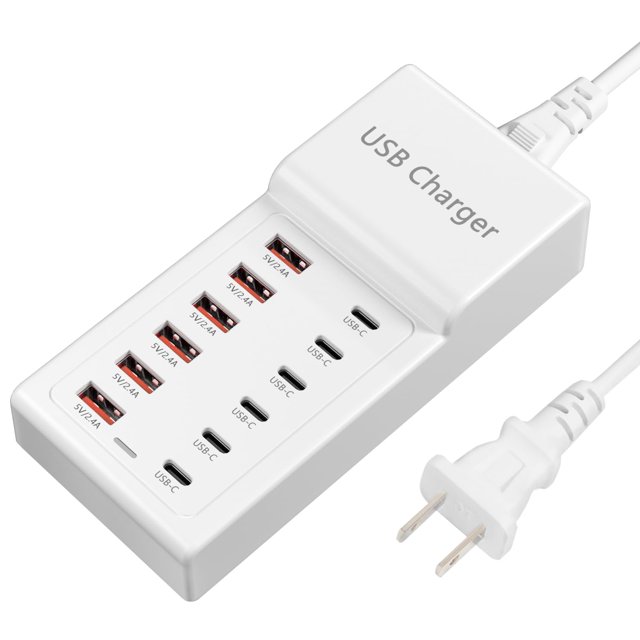 Estación de carga USB sccvee 50W 10A 12 puertos para iPhone