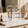 thumbnail image 6 of Earring Holder Organizer,120 Holes&64 Grooves Foldable Necklace Organizer Jewelry Holder,Acrylic Stud Earring Display Stands for Display, 6 of 6