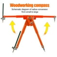 thumbnail image 4 of Meiiso Mytec Woodworking Compasses Drawing Rule Large + Small Color Early Education Exercise Cultivating Interest in Painting Desktop Stationery, a 2X Compasses, 4 of 8