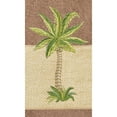 thumbnail image 3 of Authentic Hotel and Spa  Turkish Cotton Palm Tree Embroidered Latte Brown Bath Towels (Set of 2), 3 of 3