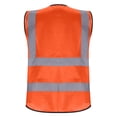 thumbnail image 5 of purcolt Womens High Visibility Reflective Safety Vest V Neck Zipper Workwear Waistcoat with with ID Pocket Orange Free Size, 5 of 7