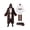 Brown, variant on Joyfy Men's Priest Costume Black Priest Father Robe Stole for Halloween Party Dress up Cosplay