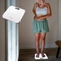Báscula electrónica mini recargable, elegante y bonita, para gimnasio, hogar y uso comercial en interiores. Pantalla LCD de alta definición.