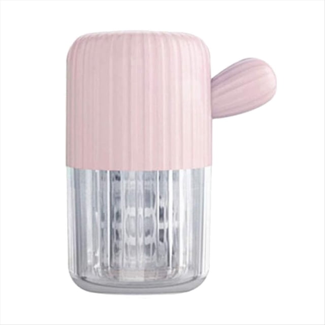 Limpiador de Lentes de Contacto Portátil - Lavador de Lentes de Contacto con Cordón para el Cuidado Diario, Limpieza Rápida, Color Rosa
