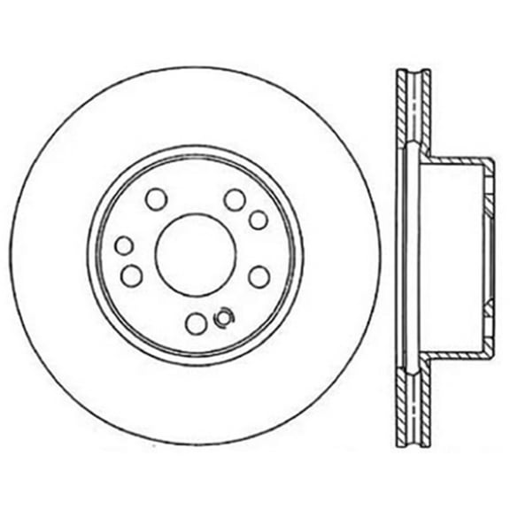 Centric 125.35031 Premium High Carbon Alloy Brake Rotor Fits select: 1994-1995 MERCEDES-BENZ E, 1990-1993 MERCEDES-BENZ 300
