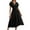 Black., variant on Dresses for Women Plus Size Akafmk Summer Dresses for Women Casual Dresses,Solid Color V-Neck Long Dress Short Sleeve Maxi Dresses Loose Fitting Flowy Wedding Guest Dresses