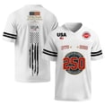 thumbnail image 3 of Evdexr 250th Anniversary Usa Shirts for Men Crew Neck Short Sleeve Independence Day Graphic Tees Usa Star Stripes American Flag Vintage July 4th Shirt White S, 3 of 5