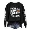 thumbnail image 1 of WEAIXIMIUNG Chandail en Molleton pour Femmes Zip Up Manches Longues Col Rond Chandails en Molleton Décontractés Imprimé Graphique de Football Pull Léger Blouse Top, 1 of 4