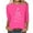 FY1-Hot Pink, variant on VKOYWKM Women's 3/4 Sleeve Tops Christmas Shirts Xmas Santa Graphic Tees Casual Crewneck Holiday T Shirts Christmas Gifts for Women