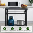 thumbnail image 3 of Jopath Bar Cart for The Home, Outdoor Rolling Kitchen Island with Stainless Steel Top with Four Hook Hangers Mobile Serving Cart for Patio, Yard,29.13''L x 21.65''W x 34.65''H, 3 of 9