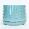 thumbnail image 1 of Ensemble de 6 Jardinières à Pois Bleu Aqua, 1 of 1