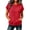Red, variant on ibuvkizy Womens Hoodless Sweatshirts Cuffed Cap Sleeve Crew Neck Front Kangaroo Pocket Loose Fit Pullover Casual Athletic Workout Layering Tops Solid Colors for Yoga Running,L