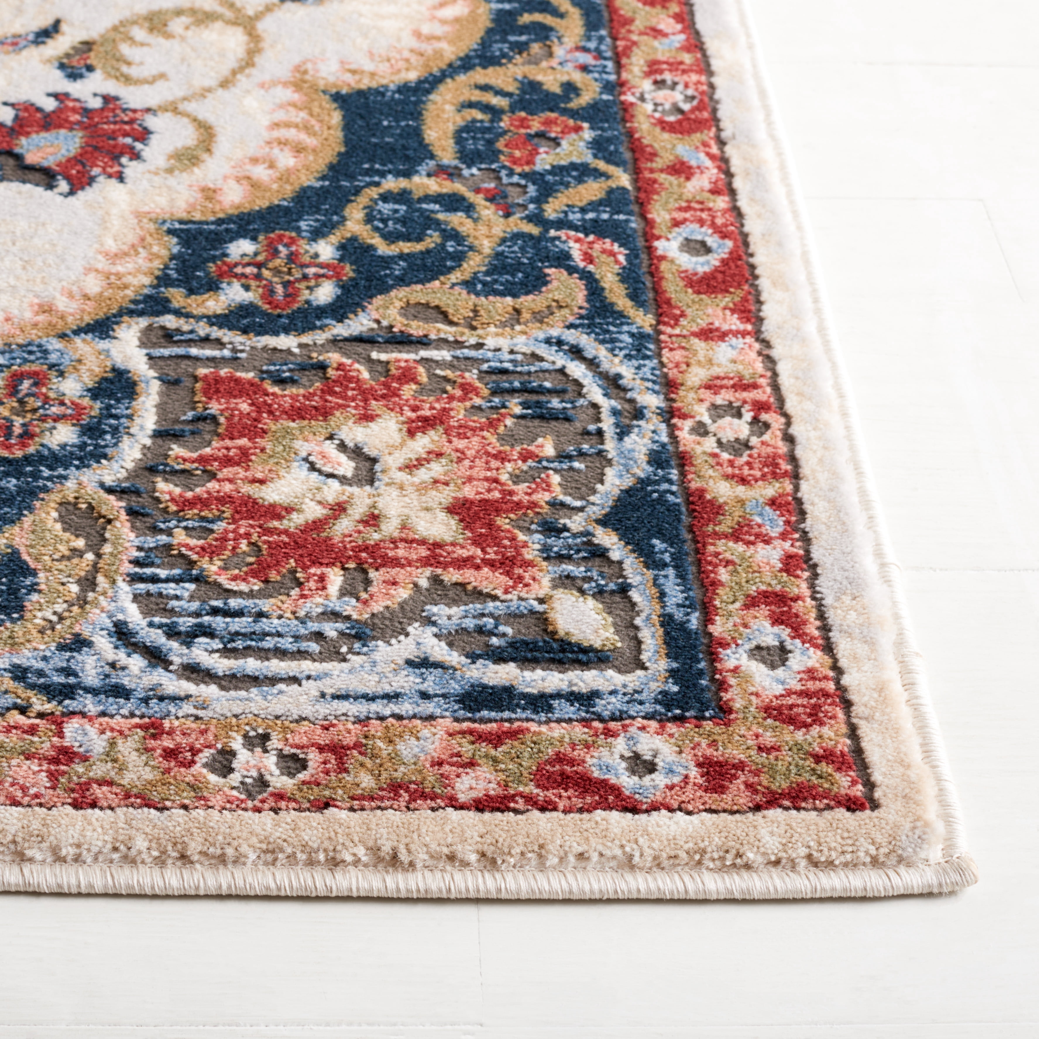 SAFAVIEH Rosewood Altan Medallion Area Rug, Ivory/Red, 4' x 6'