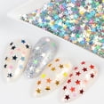 thumbnail image 2 of Purpurina holográfica plateada para decoración de uñas, copos de lentejuelas en forma de estrella, accesorios para manicura, diseño de puntas de uñas de Gel, 2 of 4