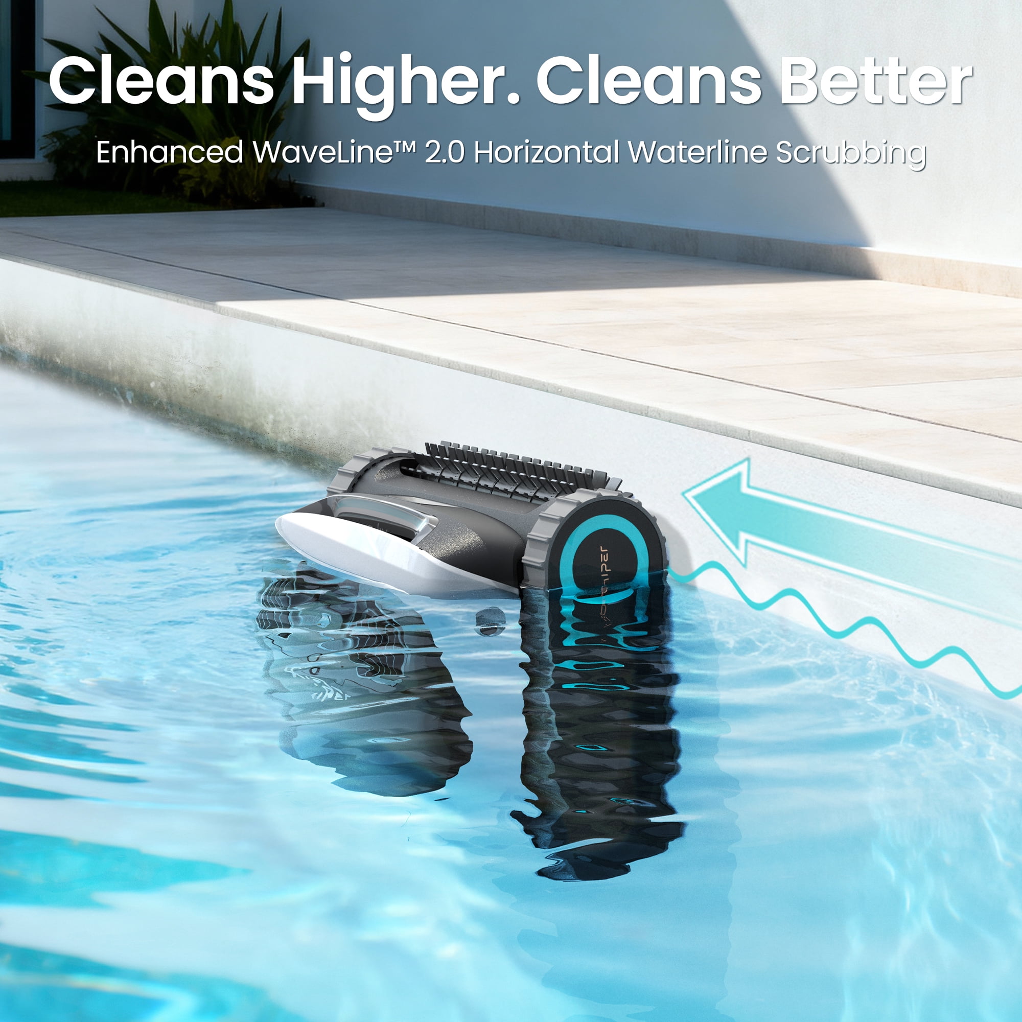 Aiper Scuba N1 Max Automatic Pool Cleaner, Cordless Robotic Pool Cleaner w/ 6600 GPH Dual-Jet Suction, Smart Parking & App Control