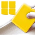 thumbnail image 2 of Qiangzon 4Pcs Sealant Removal Scraper and Caulking Tool Kit, Silicone Smoothing Finishing Set for Kitchen Bathroom, Grout Removal Tool for Wall Floor Tiles, Yellow, 2 of 9