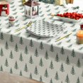 thumbnail image 4 of Christmas Tablecloth 60×84 Inch Rectangular, Trees Green Boho Washable Table Cover for Party Picnic Dinner Decor, 4 of 6