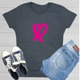 thumbnail image 1 of Ribbon Heart Sarcastic Humor Novelty Funny Women's Casual Tees, 1 of 3