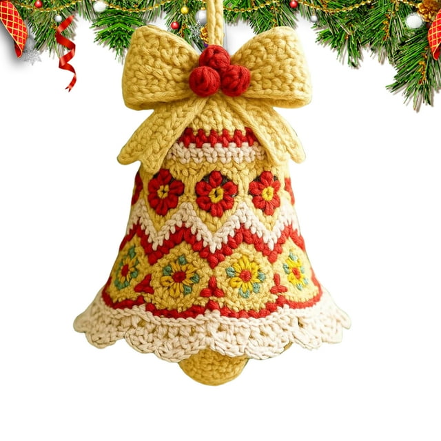 KIT Navidad Santa Claus Bell Adorno para Amigos Y Familiares () Amarillo