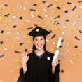 thumbnail image 6 of hejhncii Graduation Celebration Confetti Glittering Gold Black Blue Decoration Supplies, 6 of 8