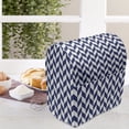 thumbnail image 4 of Herringbone Lounger Chair Bag, Diagonal Style Repeating Pattern Composition of Repeatable Rhombuses, High Capacity Storage with Handle Container, Lounger Size, White and Night Blue, by Ambesonne, 4 of 5