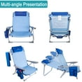WEJOY Folding Beach Chair Aluminum Lightweight 4Position Lay Flat