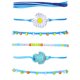 thumbnail image 1 of 2 juegos de pulseras para niñas adolescentes y mujeres, pulseras de cuerda impermeables, tobilleras de playa de verano, pulsera tejida, 1 of 5
