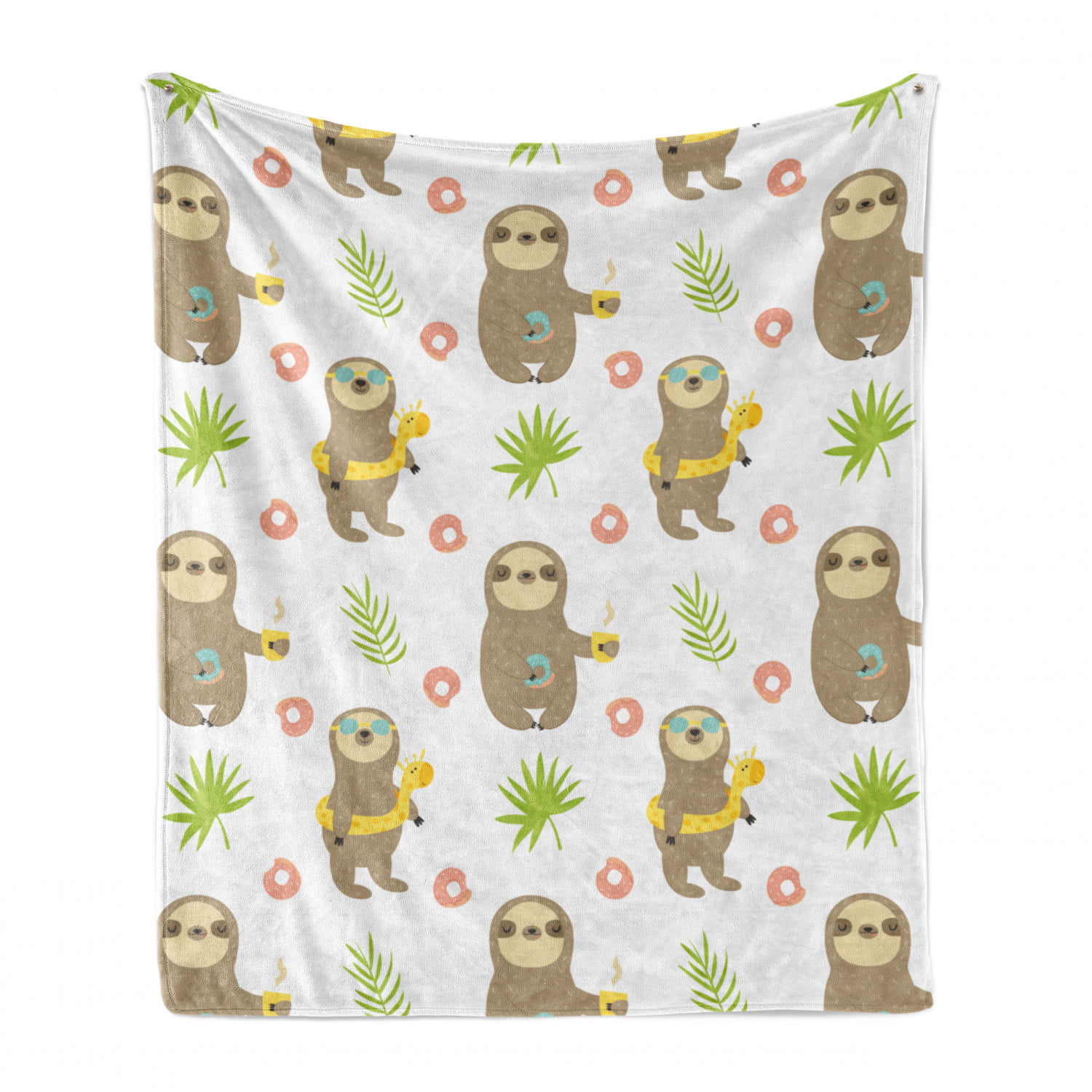 Cute Christmas sloth plush throw blanket Oversizeed 50"x60" 