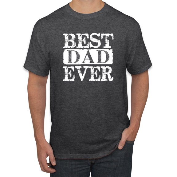 Wild Bobby, Best Dad Ever Daddy Husband, Father's Day, Men Graphic Tees, Heather Black, 4XL